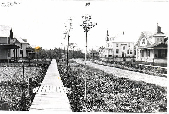 Garden Street in Gillett.  Notice St John Catholic Church on far right.