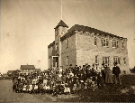 Gillett Grade School.  Gillett. CA: 1884.  Door is facing North to First St.