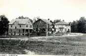 Woodlawn Avenue. Gillett.  ca: 1930.  Former:  L to R:  Hidde House, Hans Sorenson House, Dr Cook House (Dentist)